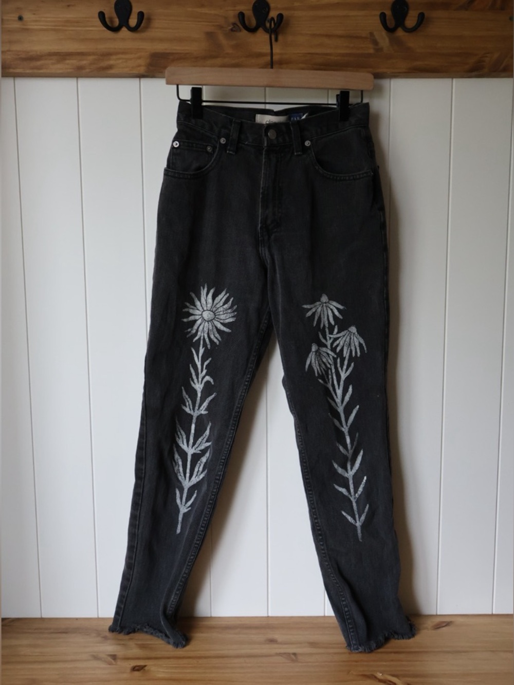 Sister Nettle Printed Gap Classic Denim Vintage Jeans Size 25 Slow Fashion
